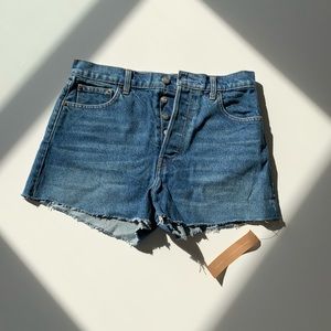 Reformation High Rise Jean Shorts